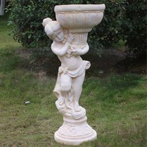 야외 조각상 천사 화이트 모형 정원 화분받침 꾸미기 안뜰 엔틱 마당 오브제 소품, D