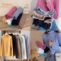 여성 가을 겨울 니트 레이스 티셔츠 부드러운 가벼운 신축성좋은 편안한 따뜻한