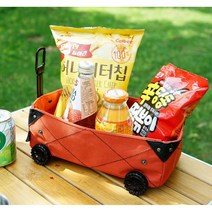 캠핑용 방수 미니 웨건 수납 케이스 핸디 왜건 폴딩, 블랙