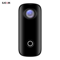 SJCAM C100 미니 액션 카메라 1080P/30fps HD 디지털 비디오 30M 방수 와이파이 연결 APP 공유 스포츠 엄지 웹캠, 검정, 02 C100 Black