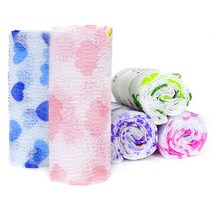 에스앤몰 까칠한 샤워타올 5개 롱 거품타올 국산 까슬한 타월 등밀이 바디 타올