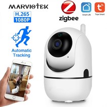 wifi 2.4g ip 카메라 자동 추적 비디오 감시 카메라 미니 카메라 3mp 360 baby monitor tuya smart home 무선 cctv, 1080P 카메라 64G 추가, EU 플러그