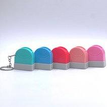 [스탬프스토리] 휴대용스탬프+네임스탬프+만년스탬프 주문제작 스탬프, 파랑케이스-보라잉크