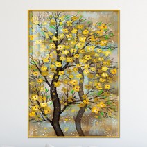 아트블루 돈 들어오는황금 꽃나무 식물 그림 풍수 인테리어 소품 액자, [9] 황금 꽃나무_K