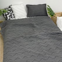 양면 워싱 이불 겸 스프레드, 차콜