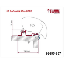 피아마 지붕형어닝브라켓 F80 스탠다드 브라켓(쏠라티) FIAMMA 98655-657