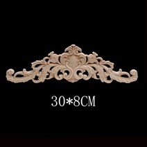 Onlay 목재 몰딩 목재 아플리케 나무 데칼 된 도색되지 않은 현대 인테리어 장식 소품, C104-3