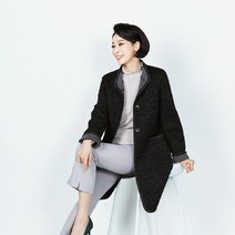 [마담엘레강스] 나디아 바인딩 소프트 하프 코트 K214CT01