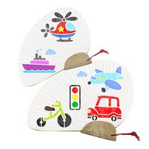 [판박이네1768]교통수단 조개부채 만들기 (2종택1), 3인세트