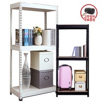 [폴던스랙] 80 30 높이 240 (cm) 3단 코팅상판 무볼트 철재 앵글선반, 화이트앵글