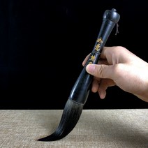 족제비털붓 서예 서화 동양화 대형 굵은 붓 학원용, 원목극곰털 8.0cm구경2.5cm양동이펜