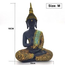 새로운 2020 부처님 동상 16cm 20cm 태국 부처님 조각 녹색 수지 손으로 만든 불교 힌두교 입상 명상 홈 장