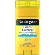 Neutrogena 비치 디펜스 광범위한 스펙트럼 SPF 50+ PABA 프리 옥시벤존프리 방수 선스크린 스 43g 1개, 5개