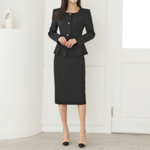 코지 여자 벨지움 기상캐스터 스퀘어넥 프릴 정장 자켓