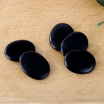 마사지돌 스톤테라피 찜질 스파 안마 천연 핫스톤, 비행기 3x4x0.3 (5팩)