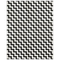 브리타스웨덴 군넬 대형 PVC 러그 블랙 150x200 cm