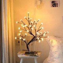 리치게인 LED 나무 감성 인테리어 조명 무드등, 광섬유화(백36구)