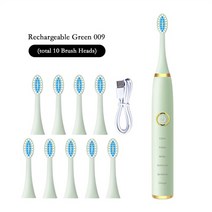 소닉 전동 칫솔 성인용 아이 5 모드 스마트 타이머 화이트닝 치아 브러쉬 IPX7 방수 USB 충전기 교체 가능 헤드, [09] 03 Charging 10 Brush