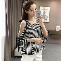 블라우스 쉬폰 레이스 빅사이즈 린넨 반팔 여름 IL14