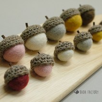 바다팩토리 손뜨개 울 도토리 3cm (M), 3.아이보리