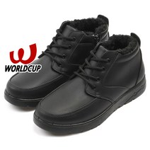 월드컵 알리웁 측면지퍼 보아털 남성 미들 패딩 털부츠 방한화 남자 털신발 남성화 겨울슈즈