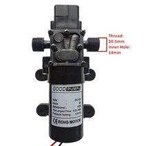 캠핑카 부품 RVs 및 캠핑 보트 세차 홈 가든 용 ALWAYSME 12V/60W 자동 다이어프램 워터 펌프, 01 Size 03