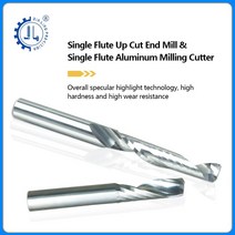 밀링머신 아크릴 및 알루미늄 cnc 기계 용 단일 플루트 업 컷 엔드 밀 각 크기 생크, 3.175x2x4, 각 1pc