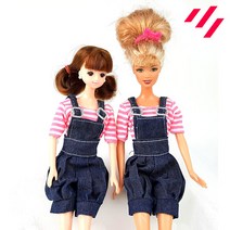 인형옷 드레스 캐주얼 26종, 85.멜빵반바지2p