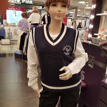 [더데이걸] 논현점####테니스 박시 스웨터 조끼##초등여아 박시한 조끼##주니어 여아 니트 조끼##박시한 니트 조끼##주니어 세련된 브이넥 조끼##더데이걸 논현점