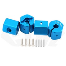 알루미늄 휠 육각 드라이브 허브 핀 나사 포함 RC 자동차 크롤러 HSP HPI Tamiya Traxxas 슬래시 5mm 6mm 7mm 8mm 9mm 10mm 11, Blue 12mm