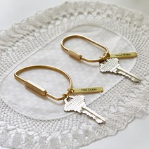 금속아저씨 황동 이니셜 키링(카페 호텔 자동차), 양면각인