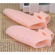 발가락링 실리콘 발가락 분리기 및 건막 류 교정기 외반증 활액낭염 엄지 발 관리 손가락 스프레더 2 개 1 쌍, [05] F7-Skin