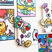 민화 포일아트 색종이 미술재료 초등미술 만들기세트, 나비