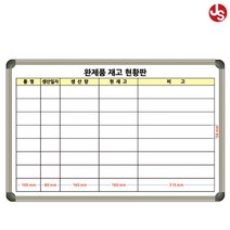 생산형황판 생산기록판 재고기록판 공사현황판 600x900 현장관리판 도안보드 주문제작, 일반형