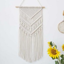 마크라메 월행잉 벽장식 플랜트행거 태슬 가랜드 드림캐쳐, 브이유형
