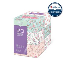 코디 뉴플라워 천연펄프 미용티슈 250매, 1팩, 6입