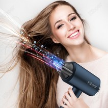 Kiboer 드라이기 휴대용 드라이기 대풍량 속건 8000만 나노 이온 헤어 케어 과열 안전 보호 저복사 저정음 3색, 블루