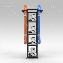 스키 장비 진열대 렌탈샵 리조트 전시대 선반 스키랙, 상세이페이지 참고, 블랙 플래그십 모델50x40x180CM
