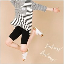 퍼스트클로 여성용 썸머쿨 면스판 빅사이즈 5부 레깅스 6905