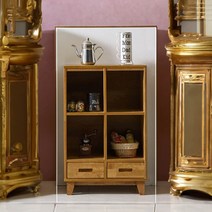 Sunshine 주방선반장 그릇 접시보관 원목 수납장 서랍장 600