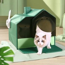 위로들어가는 냄세없는 완전 밀폐형 가정용 침대 팬 쓰레기통 모래잡는 후드 대형, E green