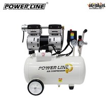 파워라인 저소음 콤프레샤 24L PL-20ST 2구 카플러