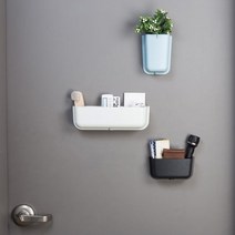 현관문 자석 수납함 마그네틱 월포켓 차키 열쇠 보관함 현관 마스크 정리함 칸칸이 포켓 바구니, 1호 다크그레이