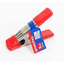 WORKPRO W032006WE 스틸 스프링 클램프 튼튼함 2.5cm(1인치) 마킹 방지 PVC 코팅 팁 핸들 (1팩)