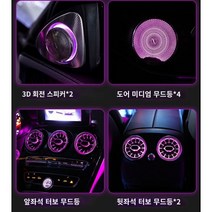 벤츠 전차종 송풍구 엠비언트 국내 최저 시공 설치 무드등 E클래스 C클래스 GLC LED 램프 풀세트 알리 GLE S클래스, C/GLC 3D부메스터 전동트위터 3색 차량