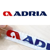 아드리아 스티커 ADRIA 데칼 카라반 스티커, 구형, 62cm, 다크그레이
