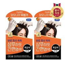 엘라스틴 샴푸하듯 간편염색약 60g, 흑갈색, 2개