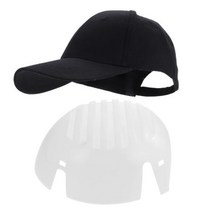 경량안전모 모자 모자 삽입 범프 야구 남자 safetycaps hardhats 건설 sweatband 셰이퍼 헬멧 하드 조절 블랙, [01] as shown