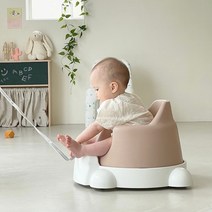 [젤리맘] 점보의자 붕붕세트 아기의자+트레이+카트, 앰버베이지+카트(화이트)