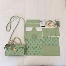 가죽공예 diy세트 메신저가방 집콕 취미 가방만들기, 그린, 1개